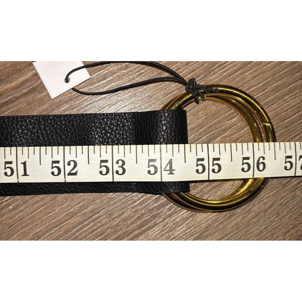 B-Low the Belt Belt Black Gold Ring Casual Dress Ladies Wrap Faux Leather - Picture 3 of 3